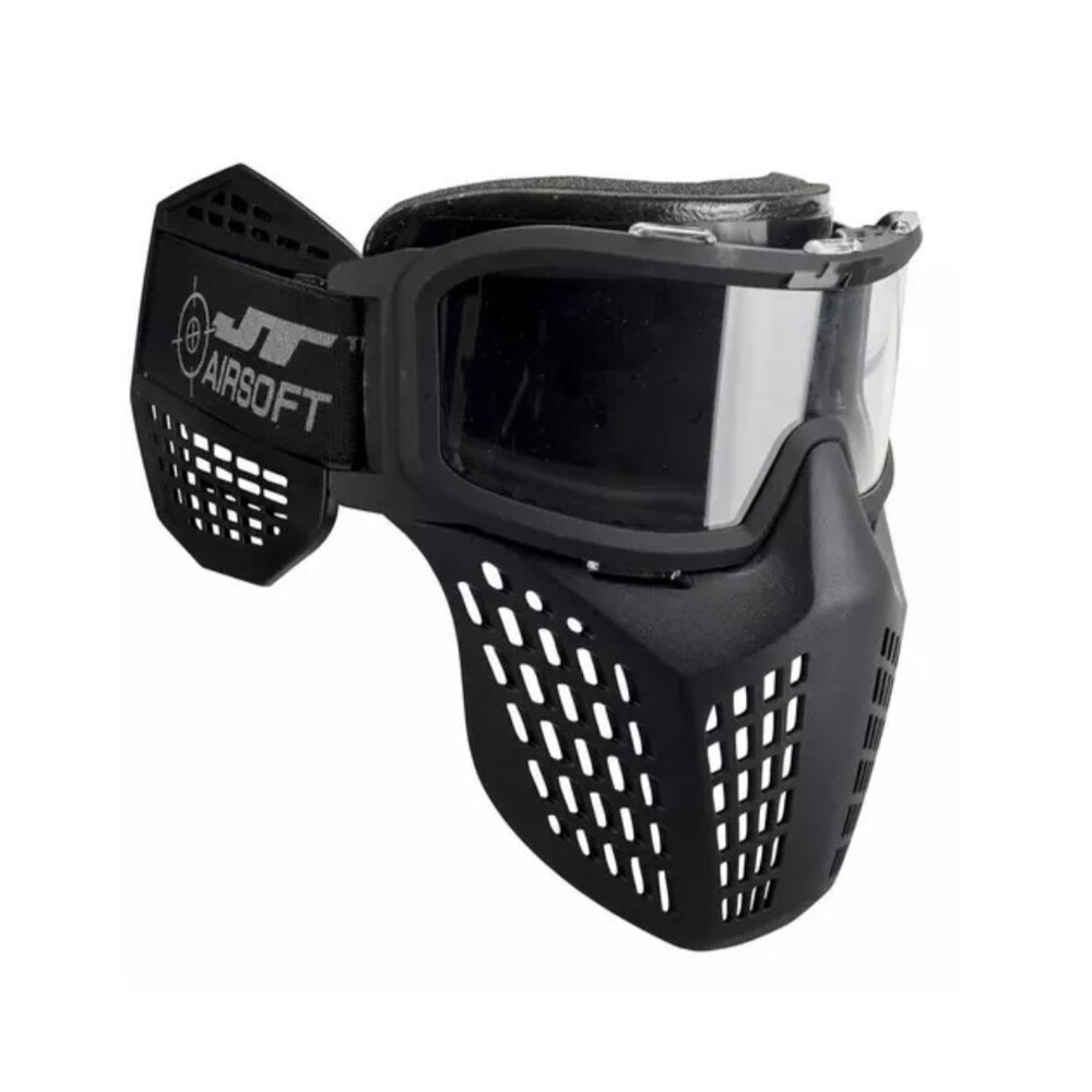 JT Elite Delta 3 Safety Mask For Low Impact Airsoft Paintbal Anti Fog Lens Black